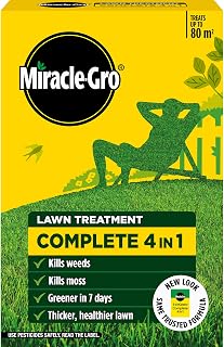Miracle-Gro Complete 4 in 1 Lawn Food, 80 m² carton, Lawn Food, Weed & Moss Control