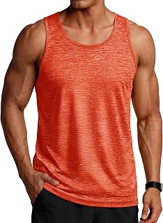 TACVASEN Men's Tank Tops Quick Dry Sleeveless Workout Muscle Shirt Athletic Bodybuilding Gym Performance Tee Shirts