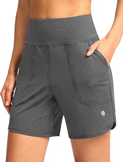 G Gradual Women's Athletic Shorts 6" High Waisted Casual Shorts for Women