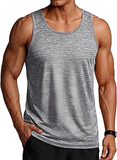 TACVASEN Men's Tank Tops Quick Dry Sleeveless Workout Muscle Shirt Athletic Bodybuilding Gym Performance Tee Shirts