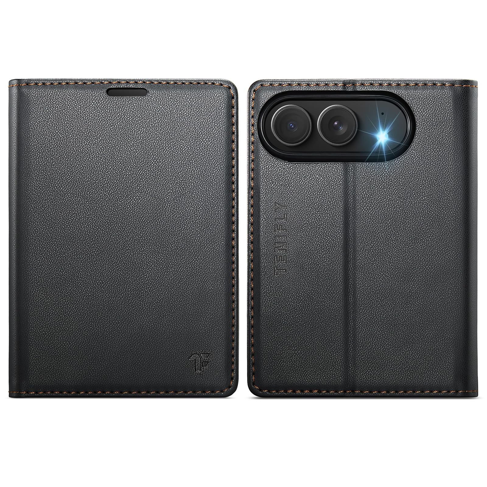 Tenifly for iPhone Duo Case Wallet with Card Holder, Black | RFID Blocking Credi