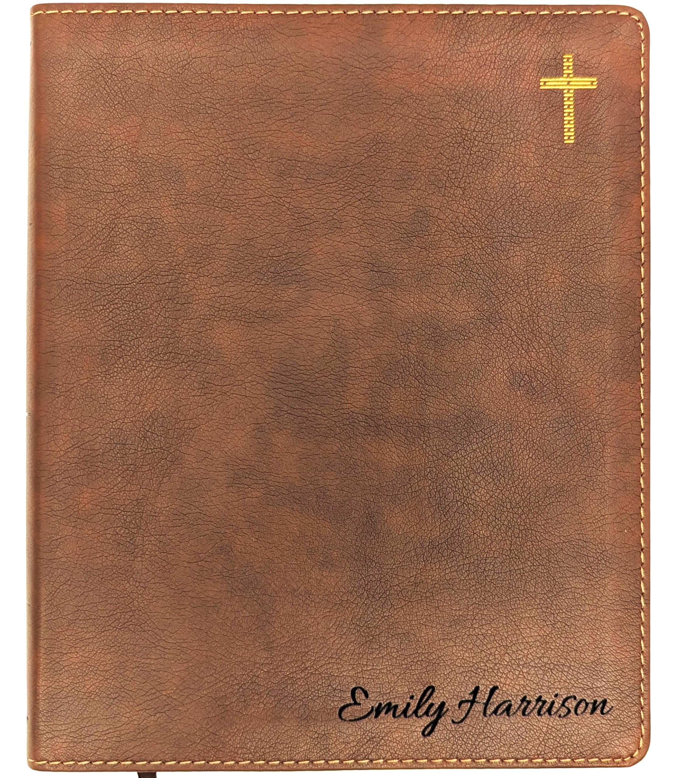 Personalized NIV Journal the Word Bible | Brown Leathersoft | Name Engraved | Ne