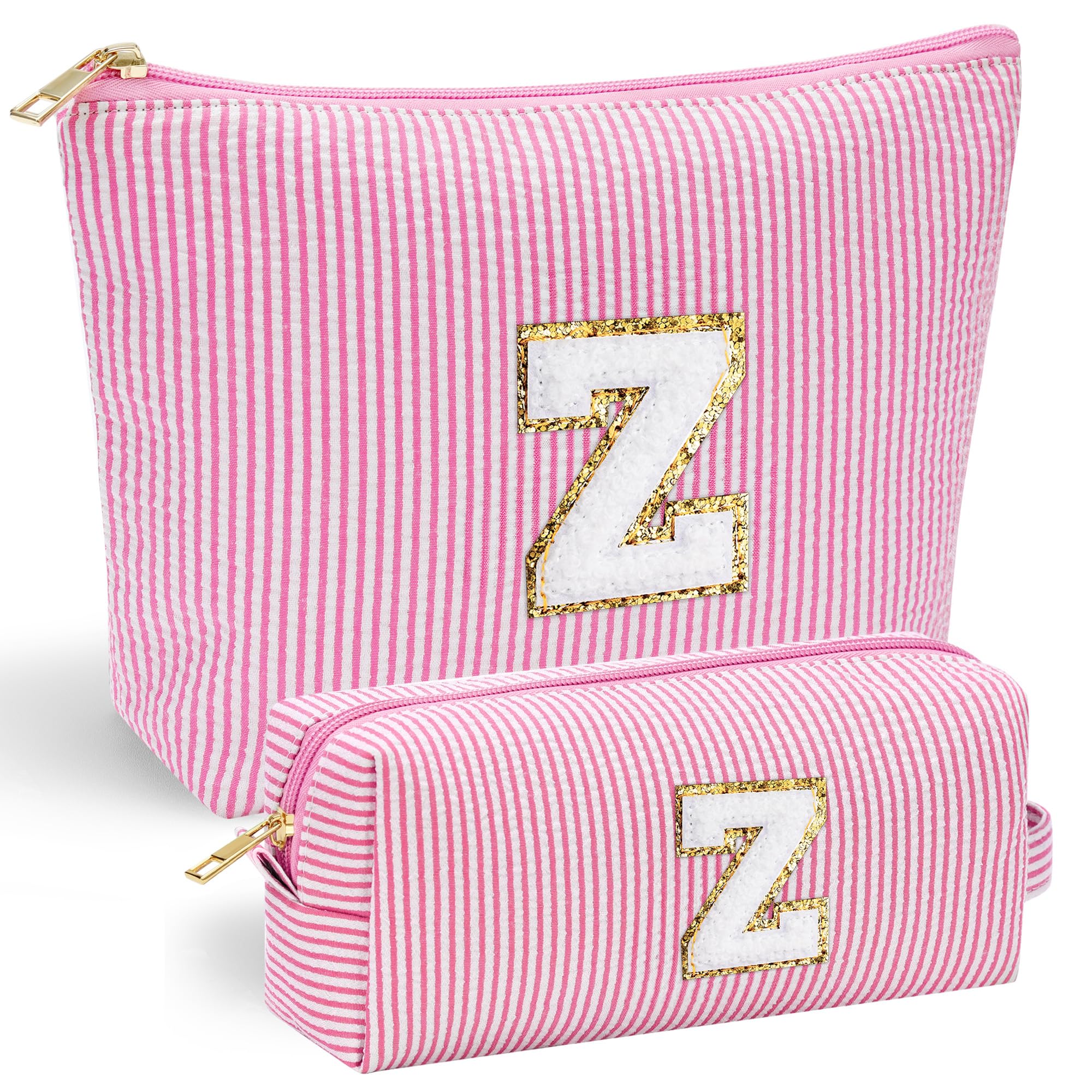 YOOLIFE Birthday Gifts for Teen Girls Kids Women Initial Makeup Bag Pink A | Bir
