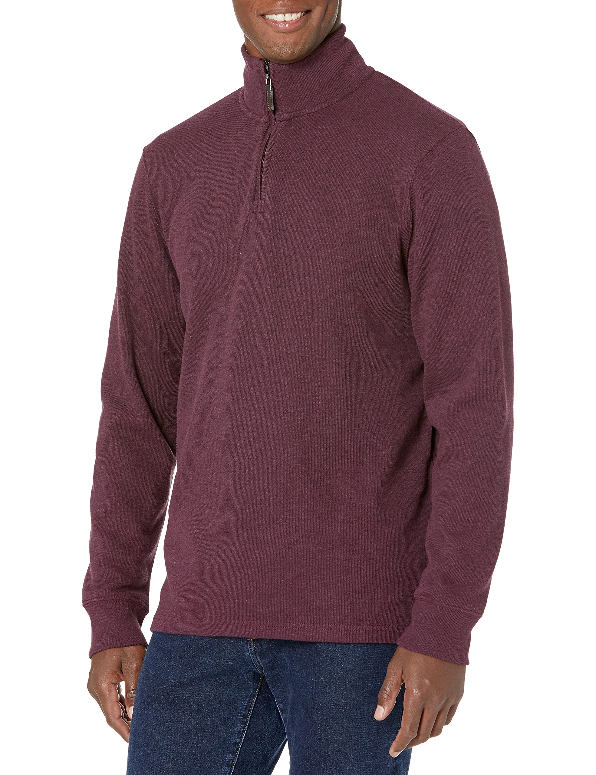 Amazon Essentials Men's Quarter-Zip French Rib Mock Neck Sweater, Casual Wear