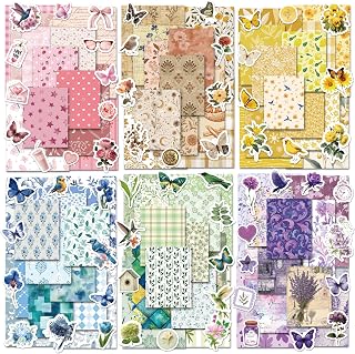 540 PCS Vintage Floral Scrapbook Supplies &amp; Scrapbook Stickers, Junk Journal Supplies for Planners, Bullet Journaling, Retro Crafts, and Scrapbooking