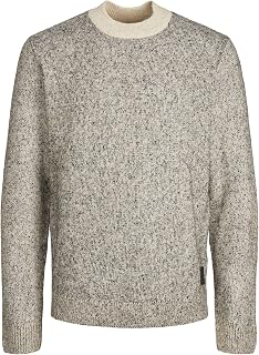 JACK & JONES Jcospace Men's Knit Mock Neck SN Knitted Sweater