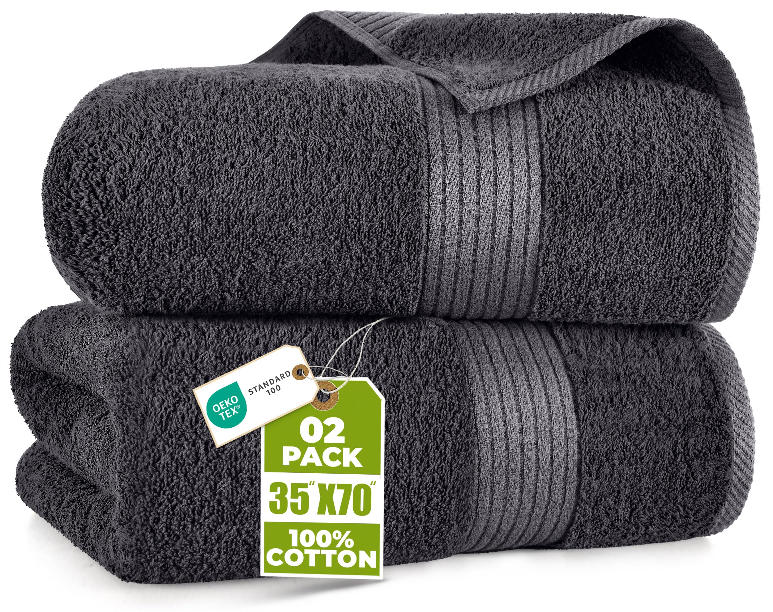 Utopia Towels - Premium Jumbo Bath Sheet 2 Pack - 100% Cotton Highly Absorbent a