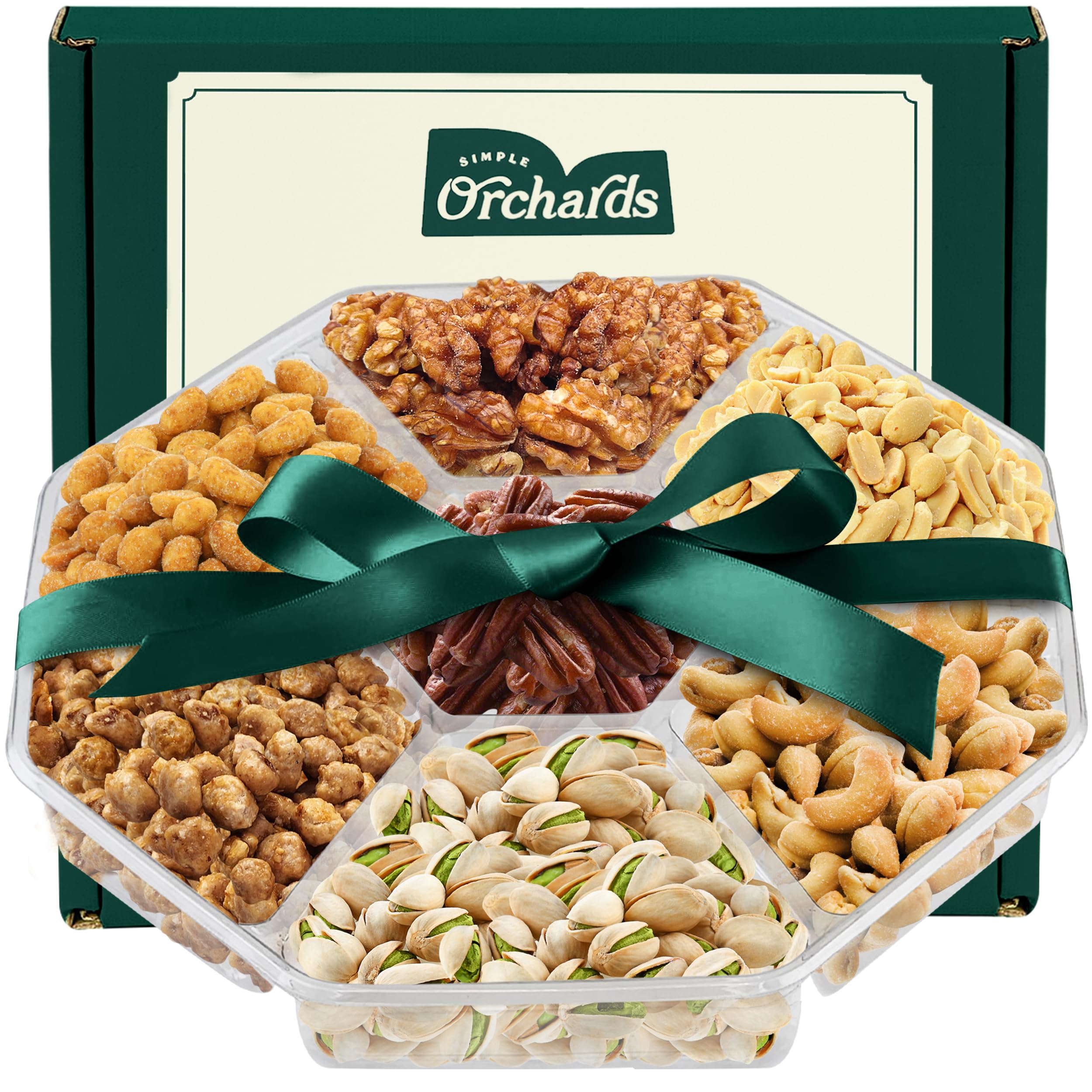 Nuts gift Basket, a Variety of Freshly Roasted Nuts | Beautifully Packaged Gift 