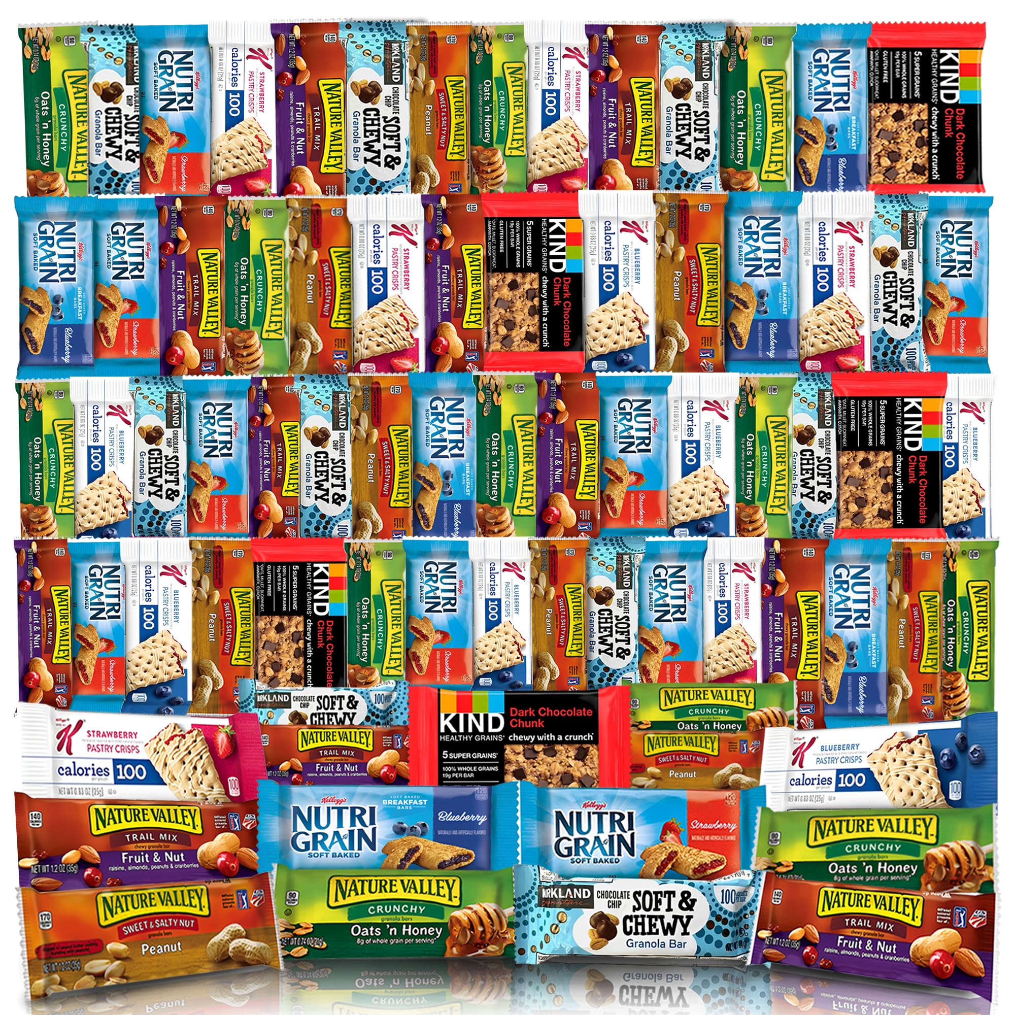 Veratify Healthy Mixed Snack Box (66 Count) Snacks Gift Basket Granola Bars Bulk