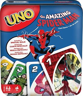 Mattel Games UNO NFL Card Game with Storage Tin | With NFL Team Logos & Special Rules for Kids, Teens & Family Game Night, Ages 7+, 2-10 Players (Amazon Exclusive)
