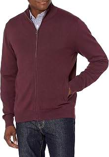 Amazon Essentials Maglione in Cotone con Cerniera Integrale Uomo