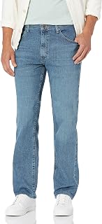 Wrangler オーセンティクス メンズ クラシック 5ポケット レギュラーフィット フレックスジーンズ, ビンテージブルーフレックス, 30W x 32L