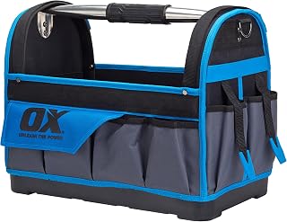 OX Pro 460mm/18" Open Tool Storage Tote Bag, Waterproof Base