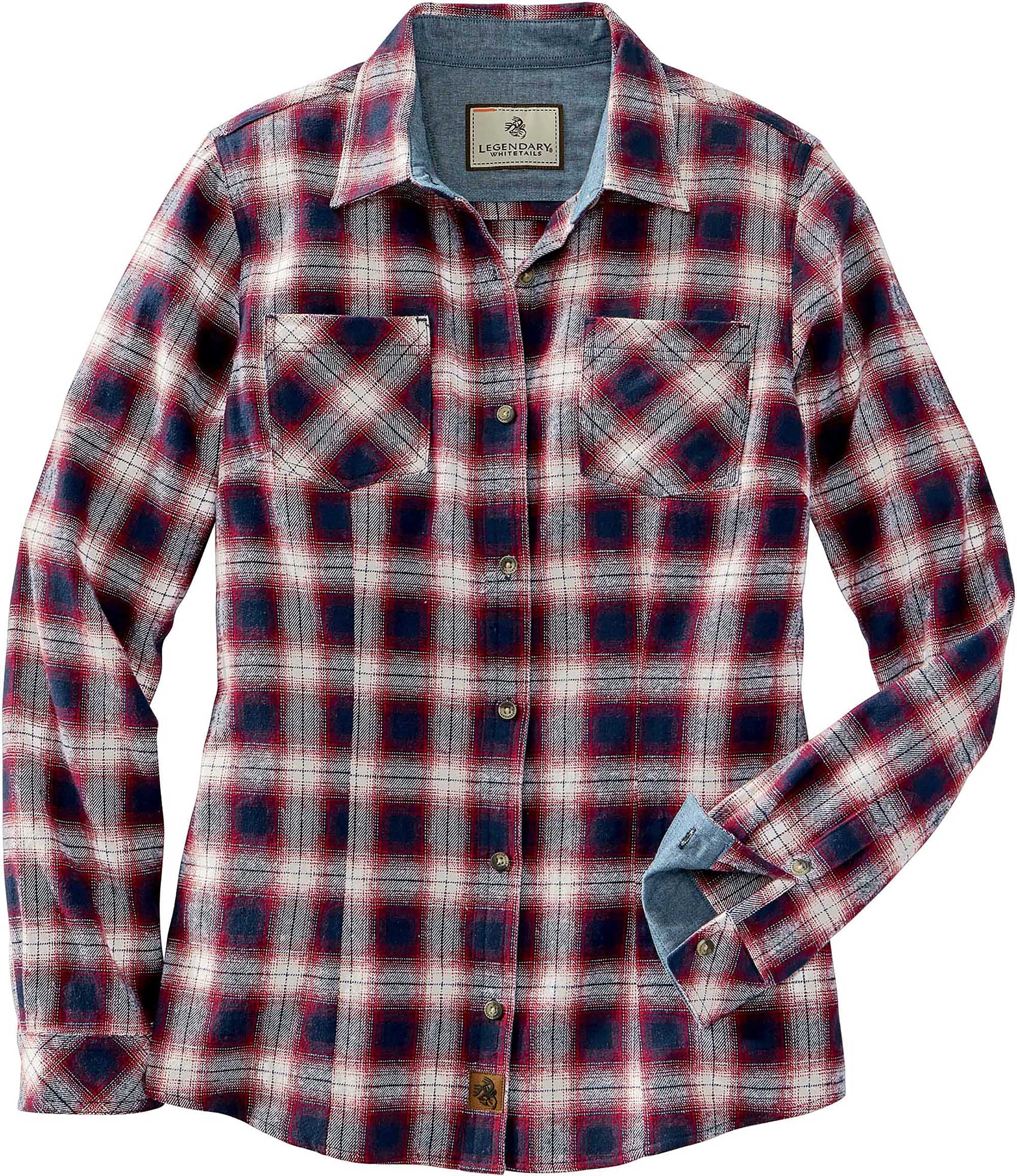 [Legendary Whitetails] Long Sleeve Cottage Escape Flannel Long Sleeve Plaid and 
