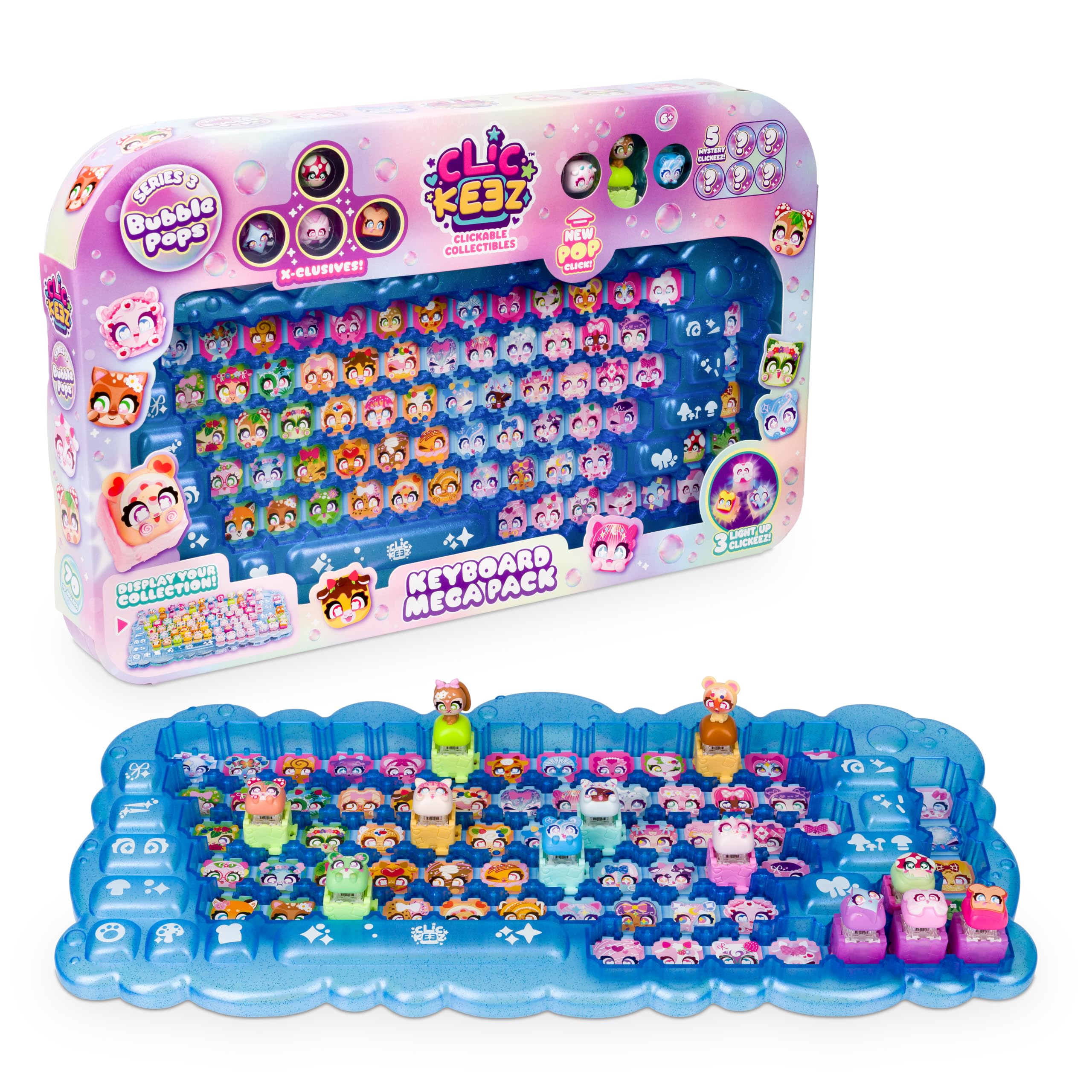 Clickeez Keyboard Mega Pack (Series 3) Includes Case and 12 Characters | Bubble 