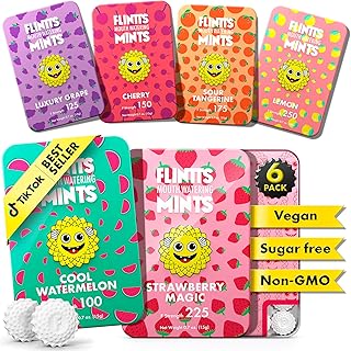 Flintts Mints Fruit Troop Dry Mouth Relief Mints | Variety Pack | Mouthwatering Sparkle Effect | Vegan Oral Care Support | Pocket Travel Saliva Substitute Alternative | Sugar-Free