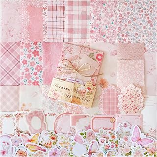 Doraking 100pcs Vintage Floral Scrapbook Paper Journaling Stickers | Material Paper Assorted Sticker Set Memo Junk Journal Supplies for Bullet Journaling Retro Crafts Planner Collage Card Album