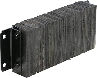Vestil 1024-4.5 Laminated Rubber Dock Bumper 10 in. x 24 in. x 4-1/2 in. Black
