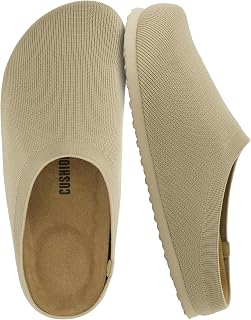 CUSHIONAIRE Sils Stretch Knit Cork Footbed Clogs for Women with Memory Foam