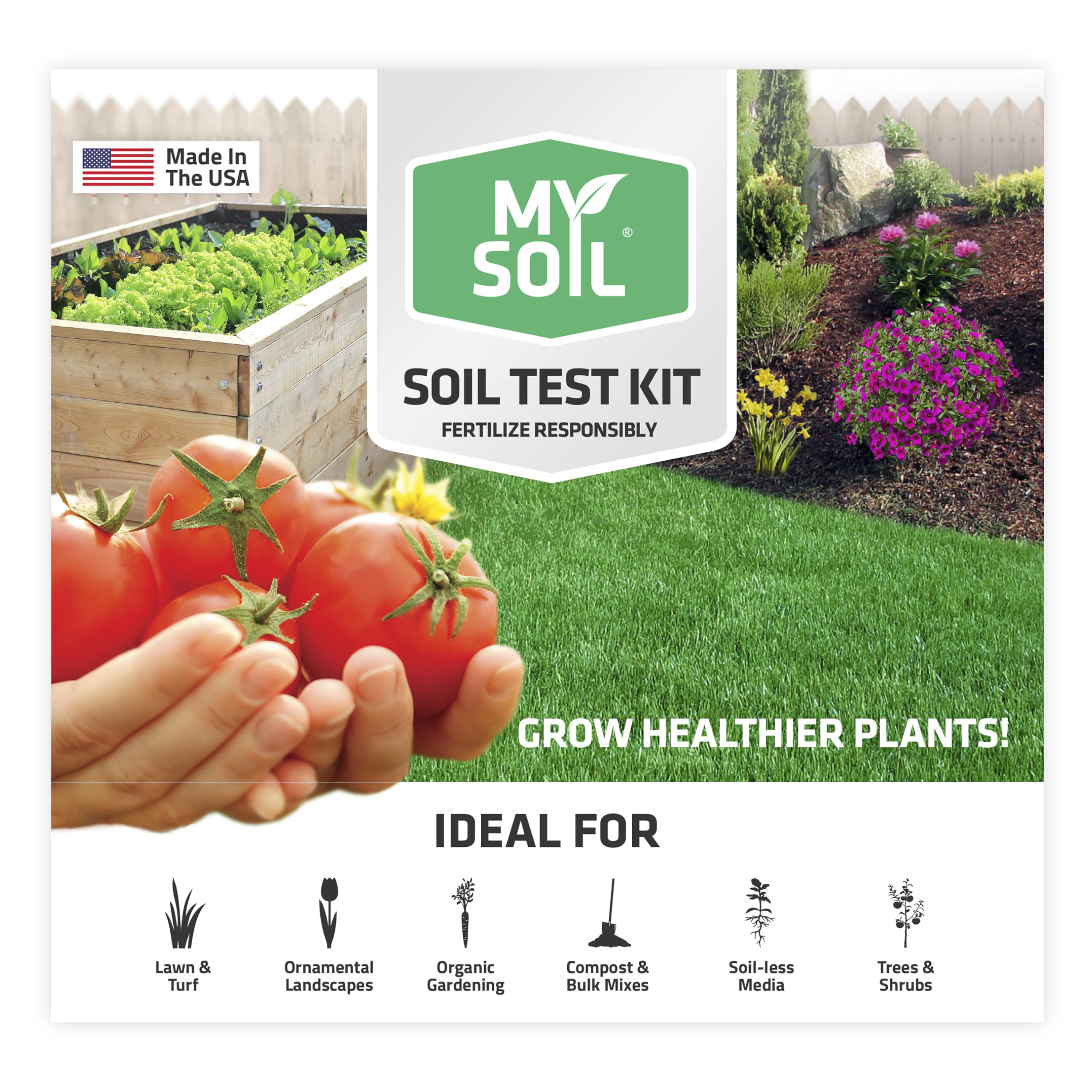 MySoil Soil Test Kit, Unlock Your Lawn & Garden Potential, Complete & Accurate N