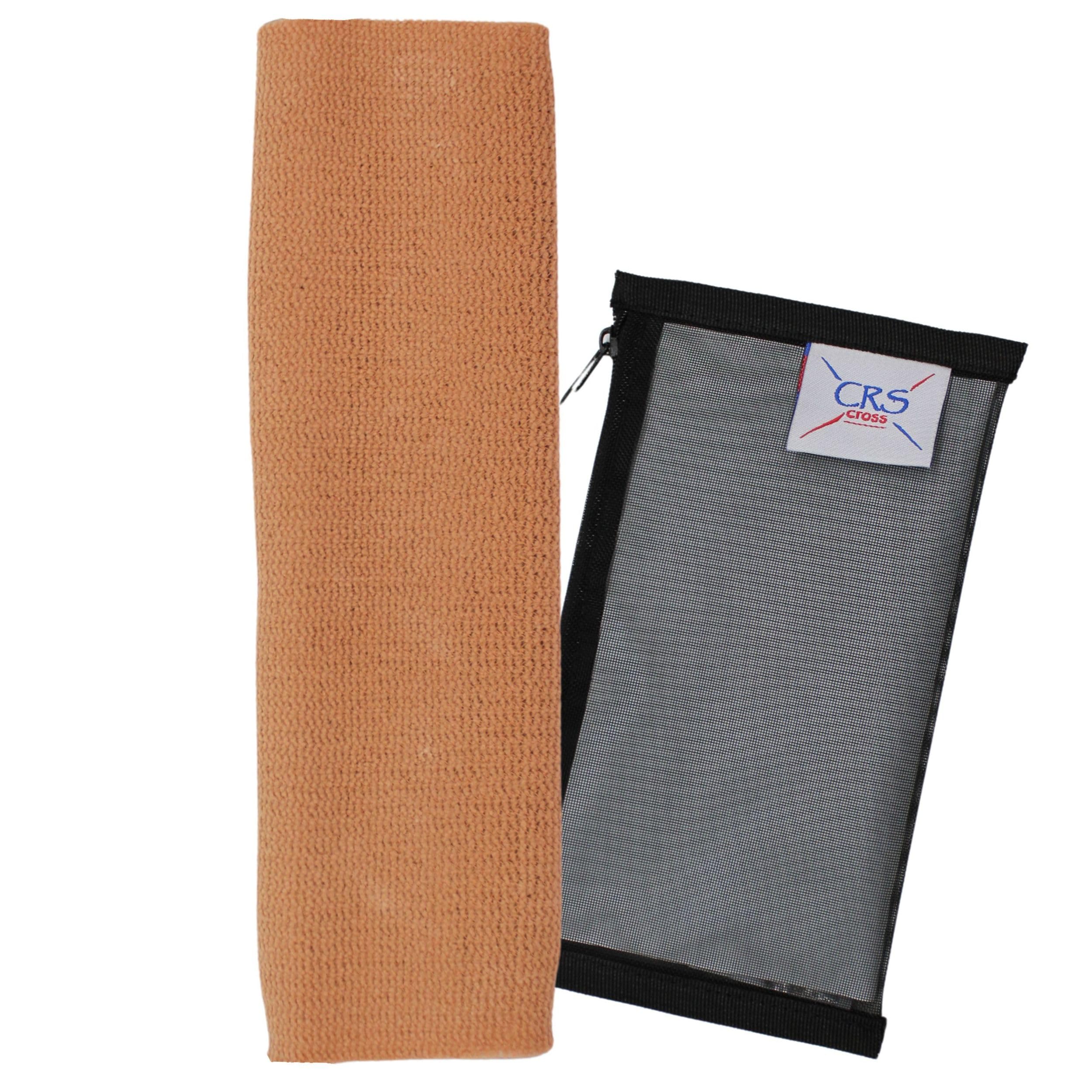 CRS Cross Ankle Gel Sleeves, Premium Padded Skate Socks, 1 Sleeve 10" Tan