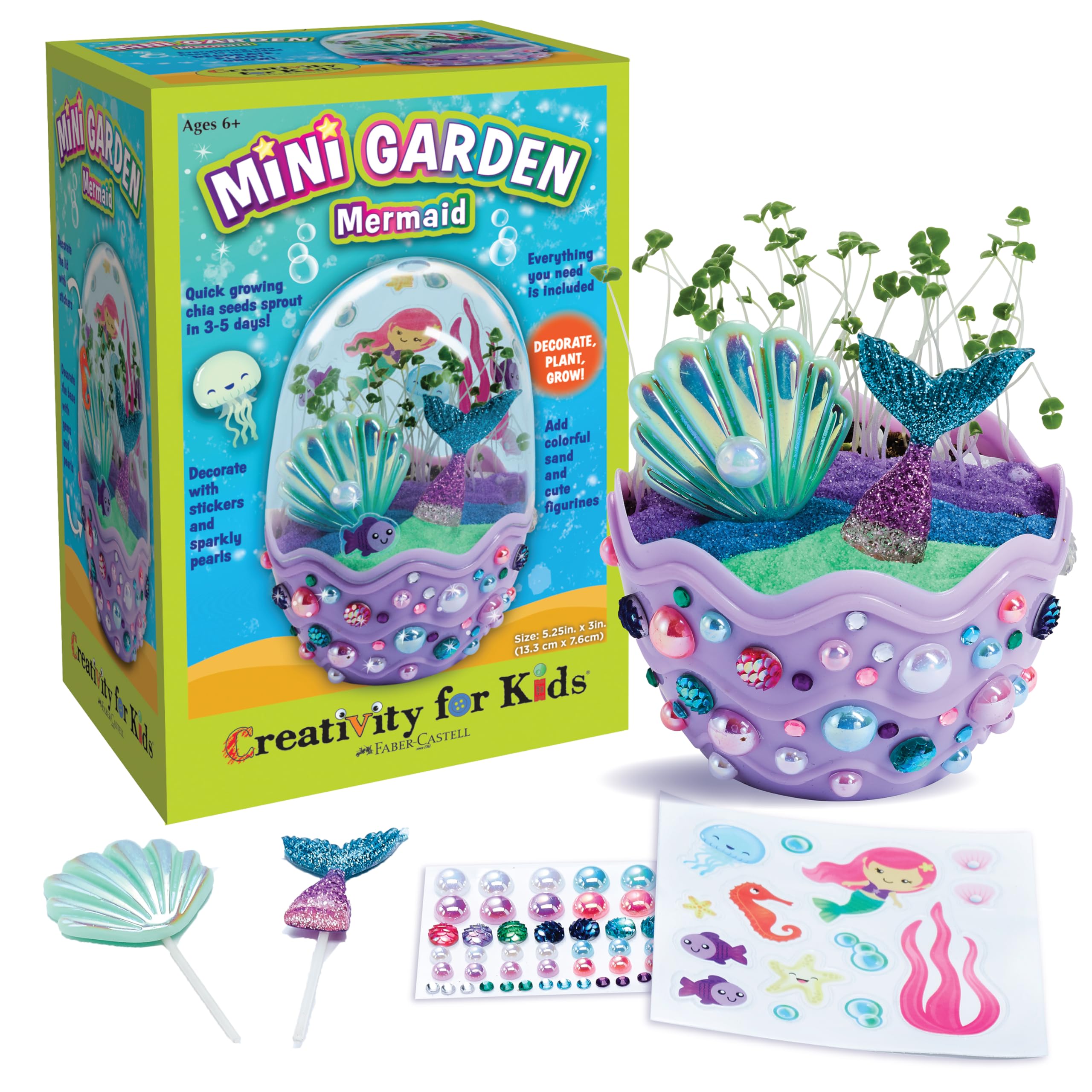 Creativity for Kids Mini Garden: Mermaid Terrarium Kit - Mermaid Gifts for Girls