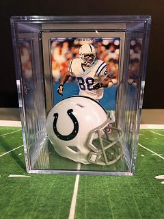 Indianapolis Colts NFL Helmet Shadowbox w/Marvin Harrison card