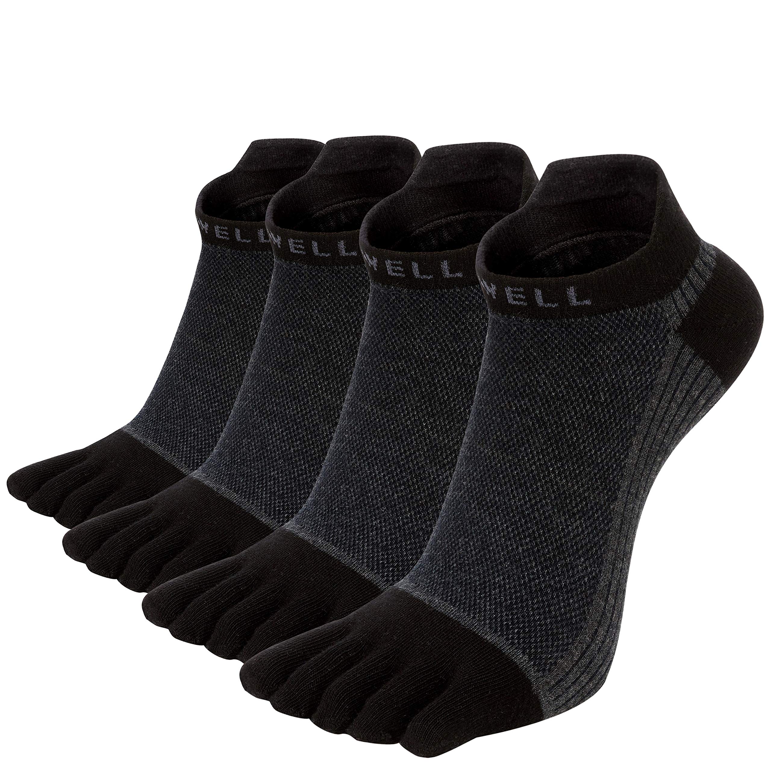 VWELL Men's Five-Toe Socks, Sweat Absorbent/Quick-drying, Ankle Socks, 5-Toe Soc