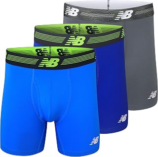 New Balance Premium 6 inch with Fly 3 Pack Men's Boxer Shorts (Pack of 1)
