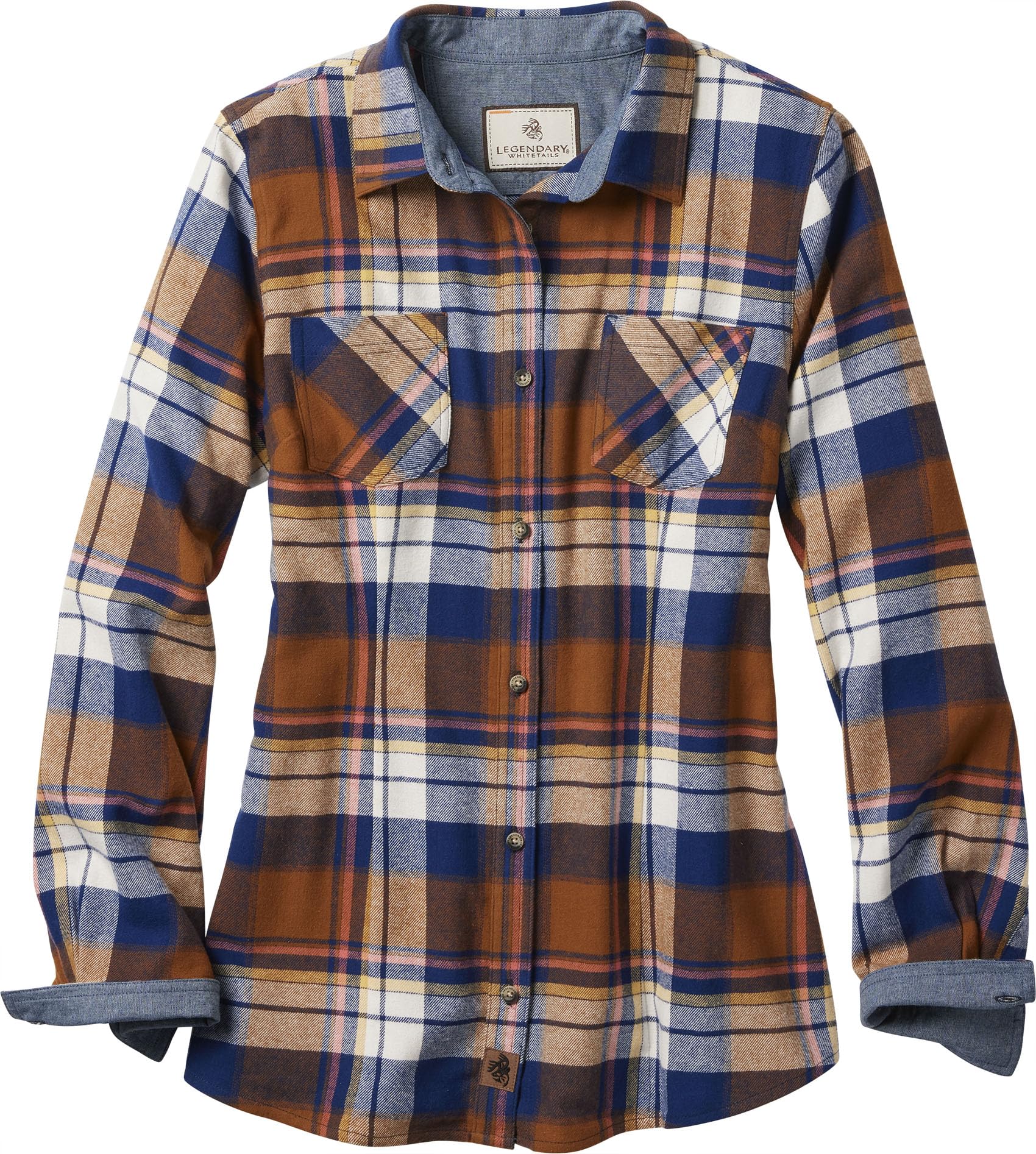 Legendary Whitetails, Women's 100% Cotton Long Sleeve Button Down Flannel Shirt
