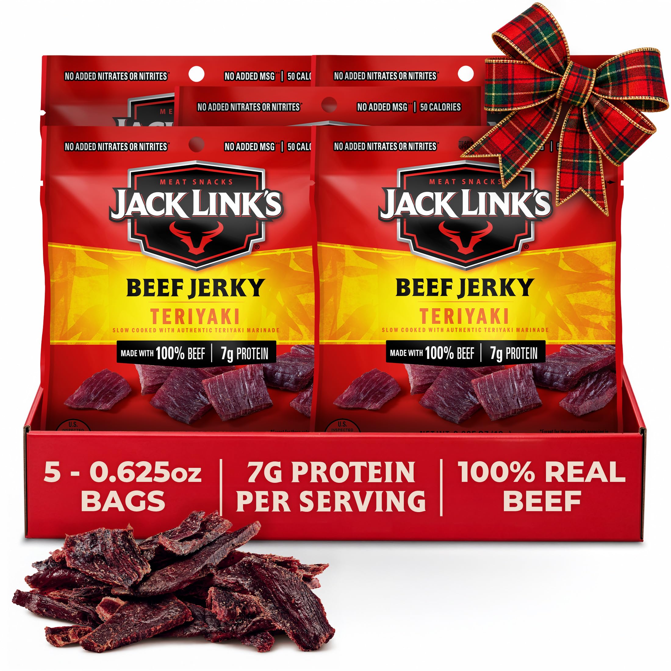 Jack Link's Teriyaki Beef Jerky Multipack - (5 Pack) 0.625 oz | Bags - Ready to 