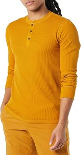 Amazon Essentials Men's Slim-Fit Long-Sleeve Waffle Henley Shirt
