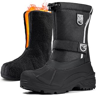 FREE SOLDIER Men's Waterproof Winter Shell Snow Boots with Removable Liner