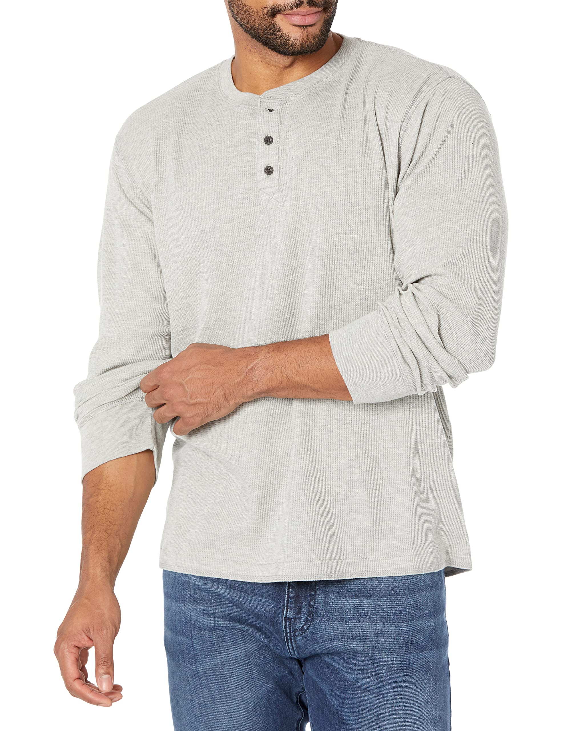 Wrangler Authentics Men's Long Sleeve Henley Waffle Henley Shirt (Pack of 1)