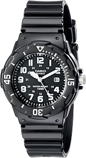 Casio LRW-200H-2BVCF Women's Stainless Steel Resin Strap Watch, Black, Quartz Watch, Diver, Quartz Movement