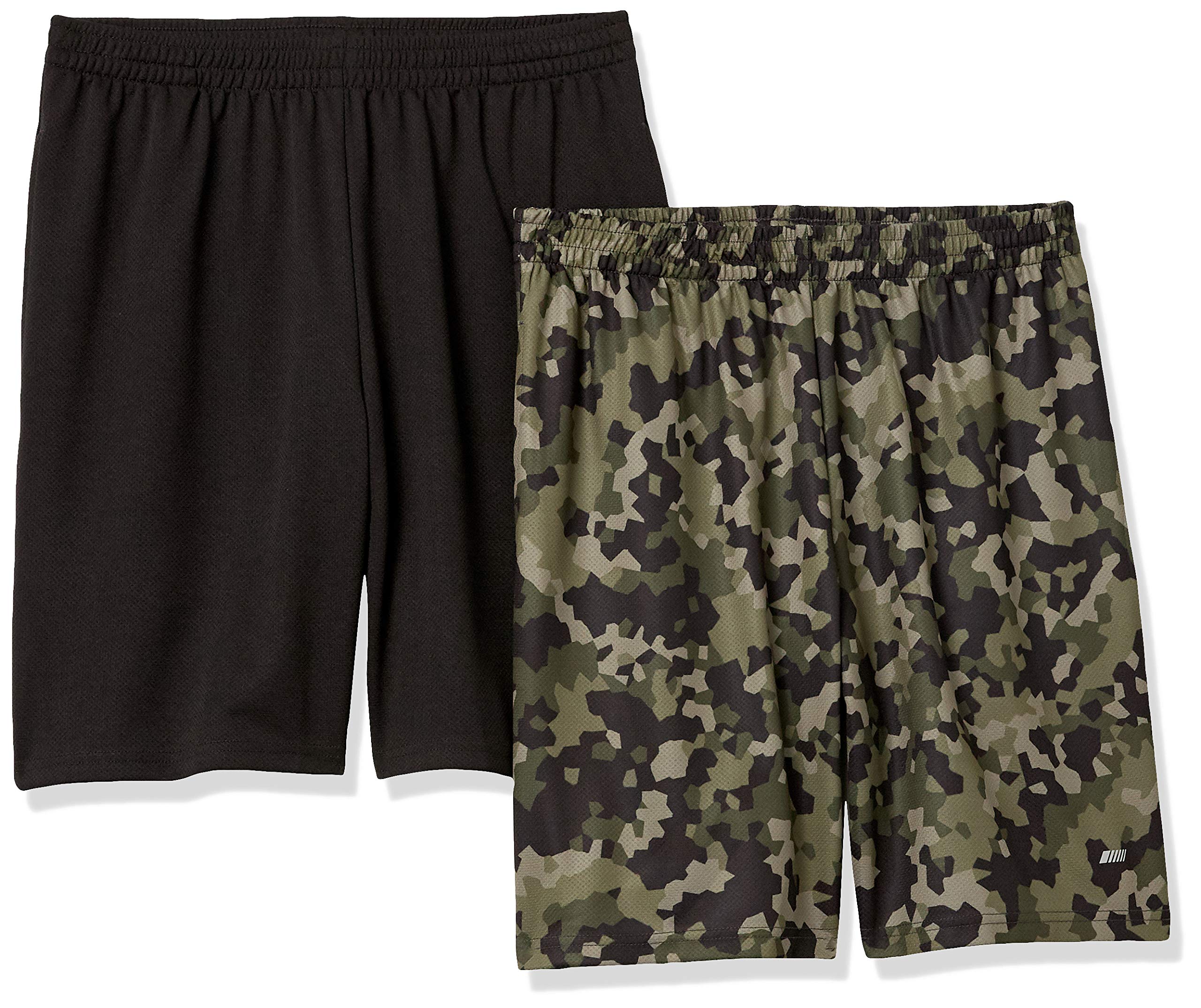 Amazon Essentials 2 Pack Men's Basketball Shorts Breathable Quick Dry Loose Fit 