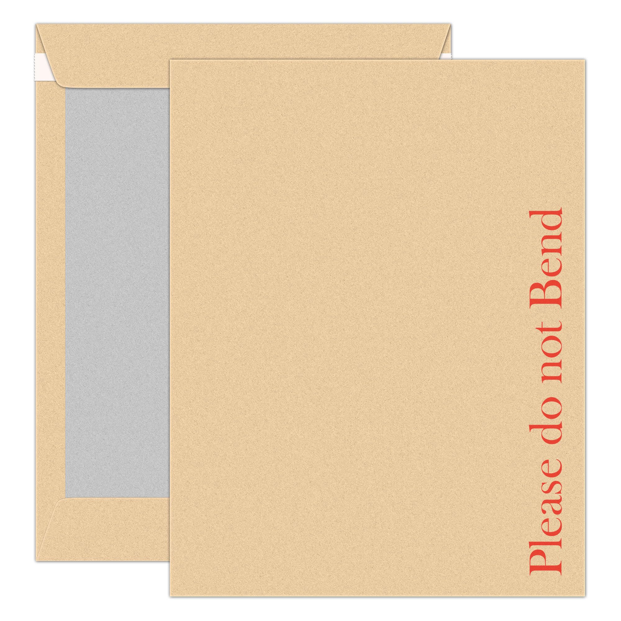 125Pcs A4 Envelopes iSOUL 324mm x 229mm A4 C4 Manilla Hard Board Backed Envelope