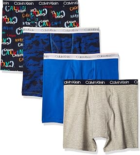 Calvin Klein Boys' Underwear Four Pack Boxer Brief Value Pack