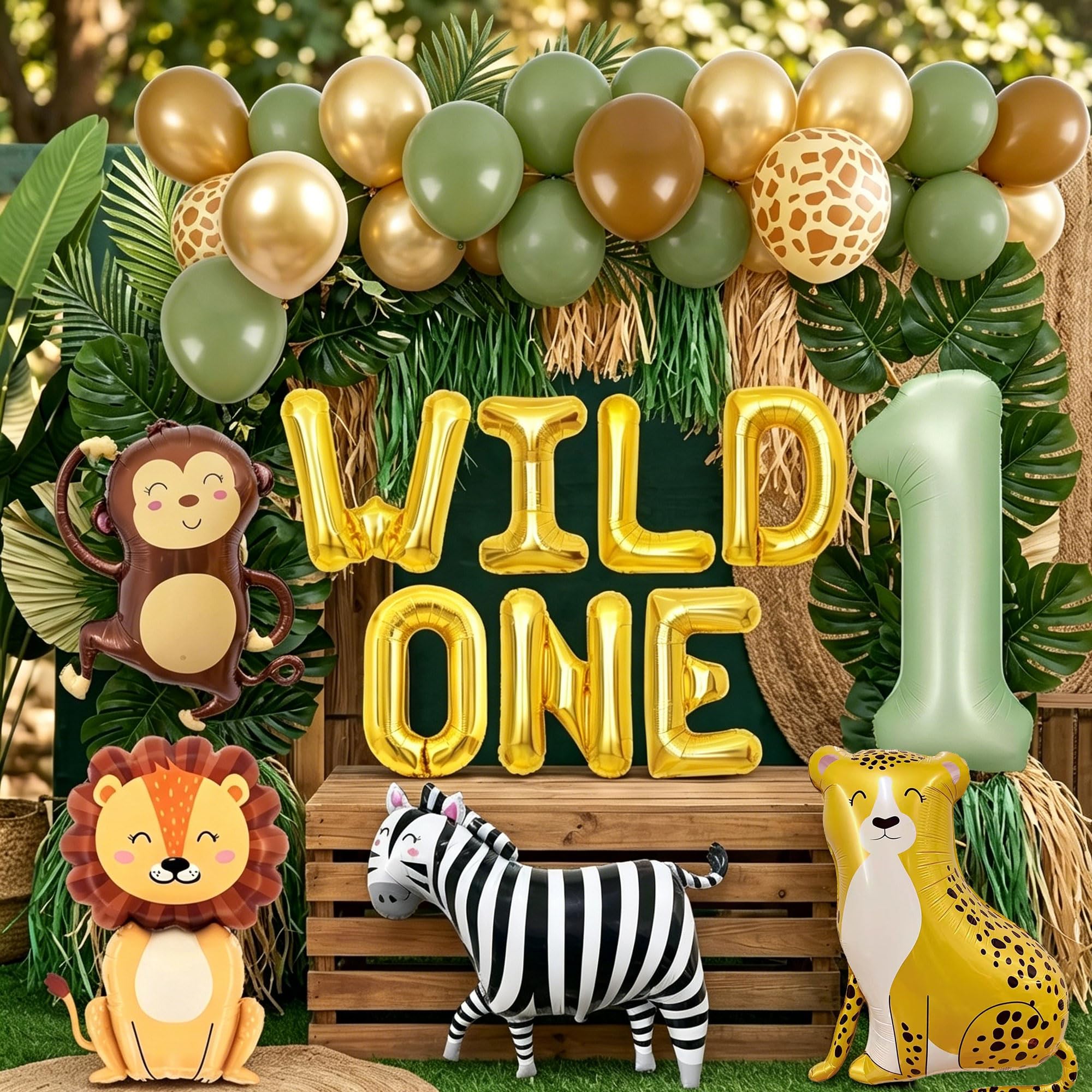 Jungle Safari Birthday Balloons Wild One Animal Balloons