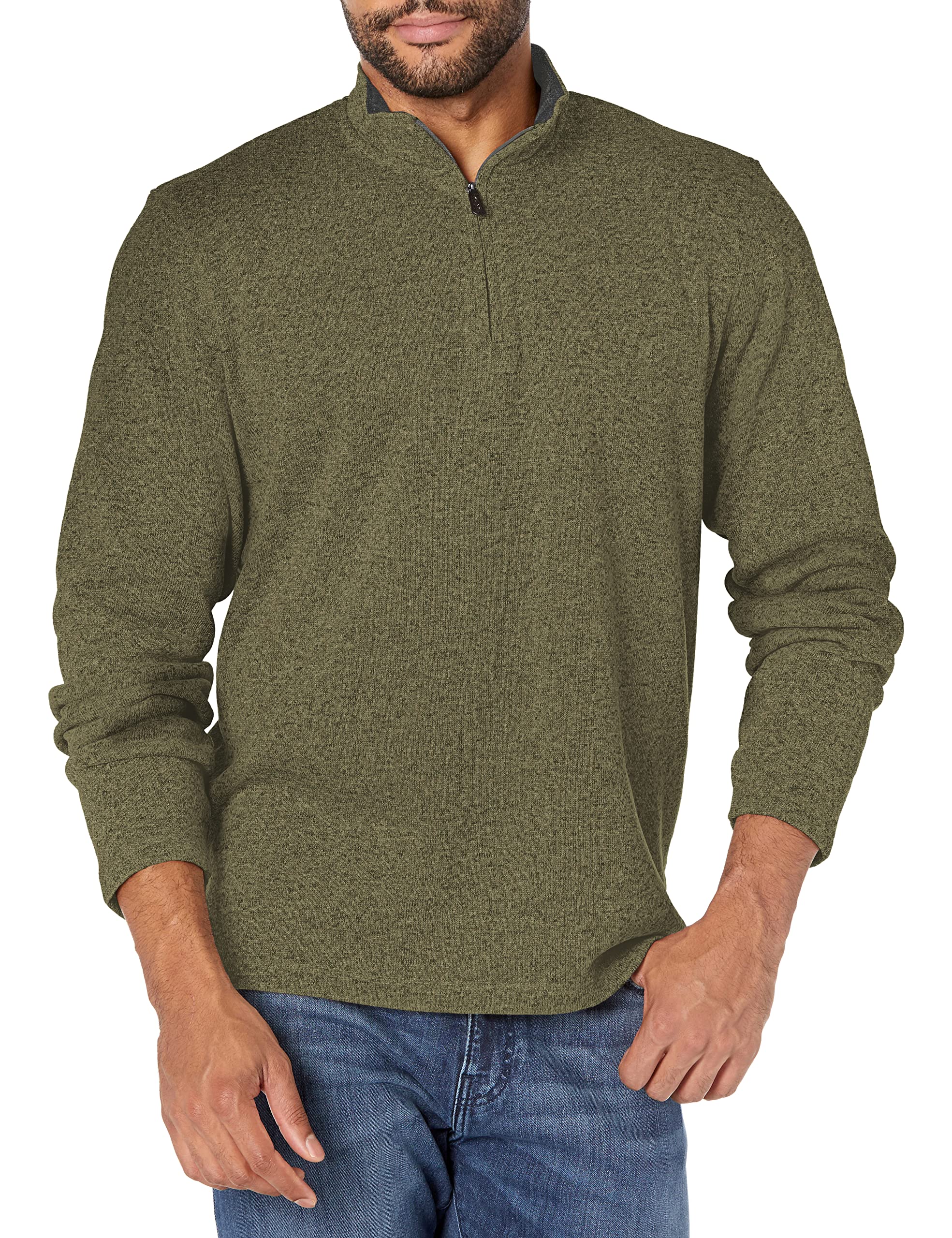 Wrangler Authentics Men's Long Sleeve Fleece Quarter-zip
