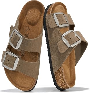 Project Cloud Women's Genuine Leather Flat Sandals Comfortable Beach Essentials Memory Foam Flip Flops Holiday Shoes Women (Santorini)