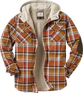 Legendary Whitetails mens Camp Night Berber Lined Hooded FlannelLong Sleeve
