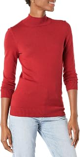 Amazon Essentials Women's Lightweight Mock Neck Sweater (Available in Plus Size)