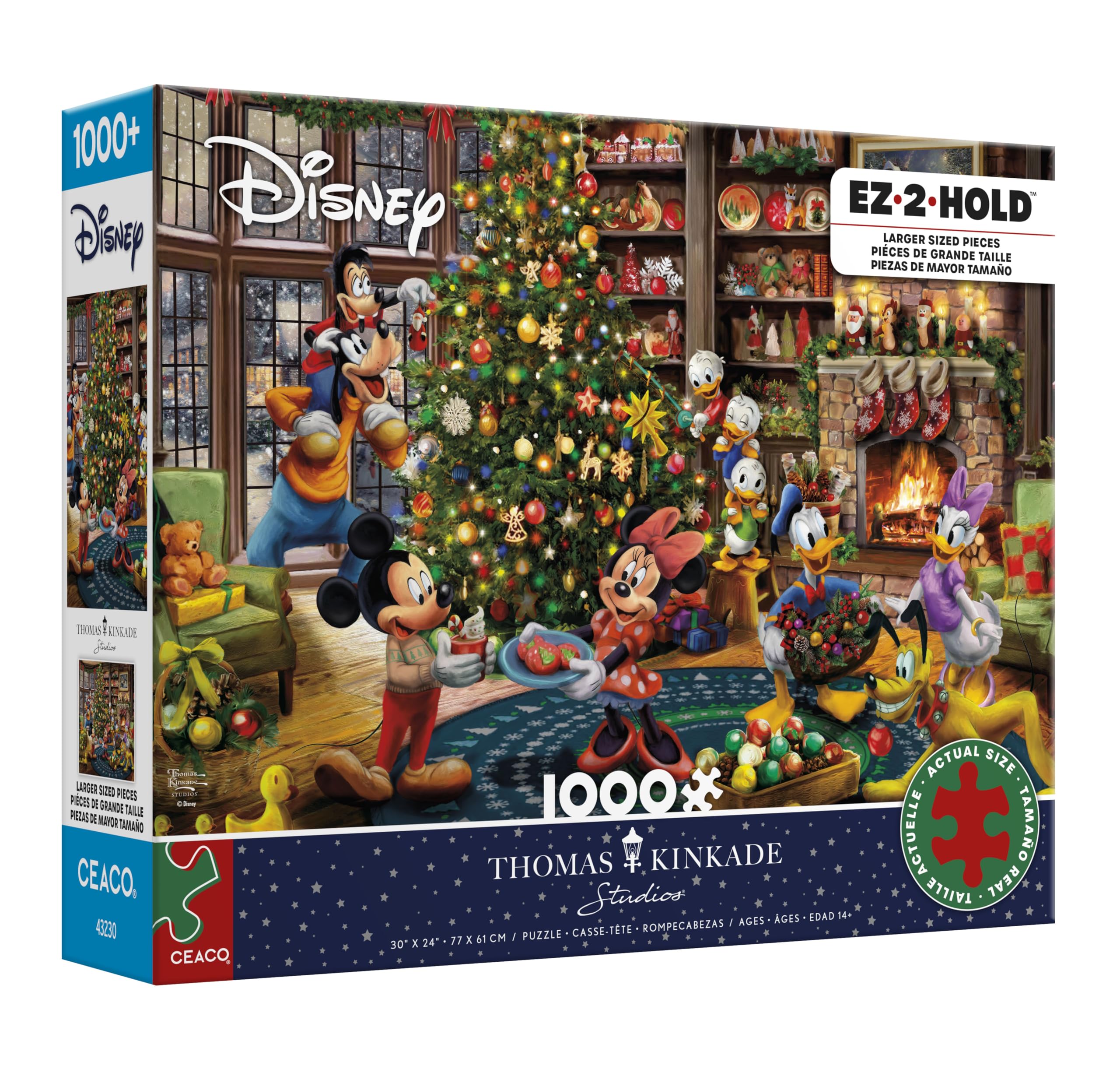 Ceaco - Thomas Kinkade Disney - Mickey & Minnie - 1000 Large Piece Puzzle | EZ-2
