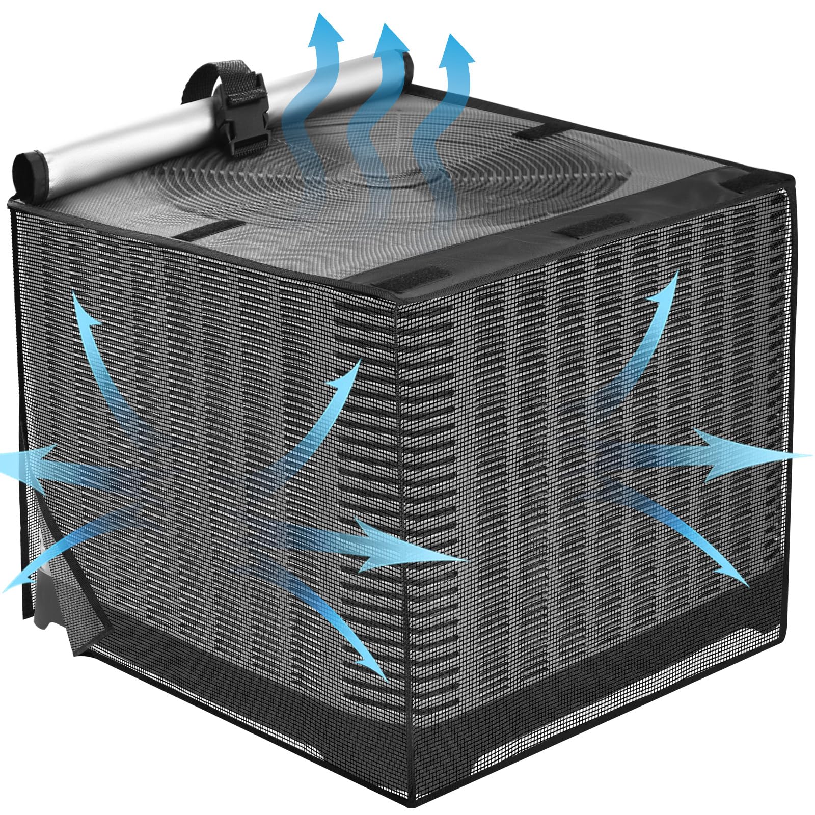 2 in 1 Air Conditioner Covers for Outside, 26''W x 26''W x 32''H, Black | Breath