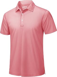 TACVASEN Mens Golf Polo Shirts Dry Fit Short Sleeve Collared Polos Performance Lightweight Casual Active Work T Shirts
