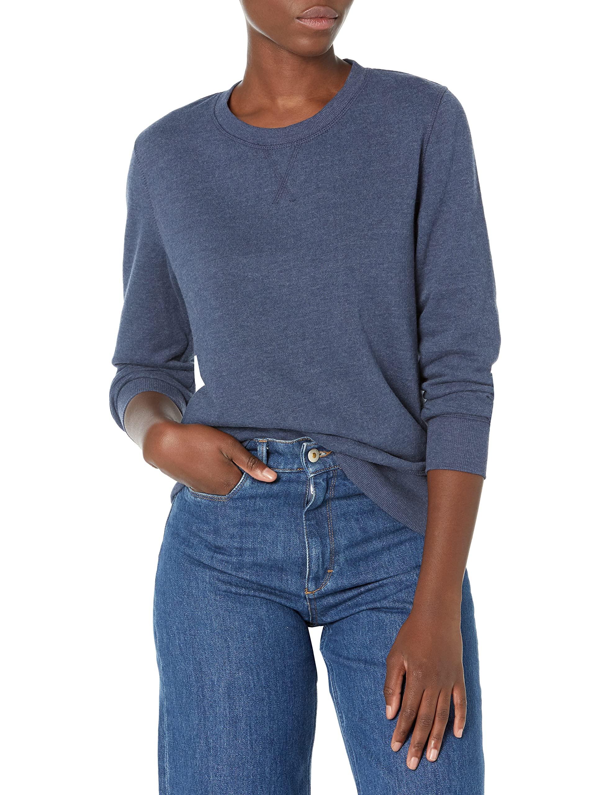 Amazon Essentials Women's Fleece Crewneck Long Sleeve Pullover Sweatshirt