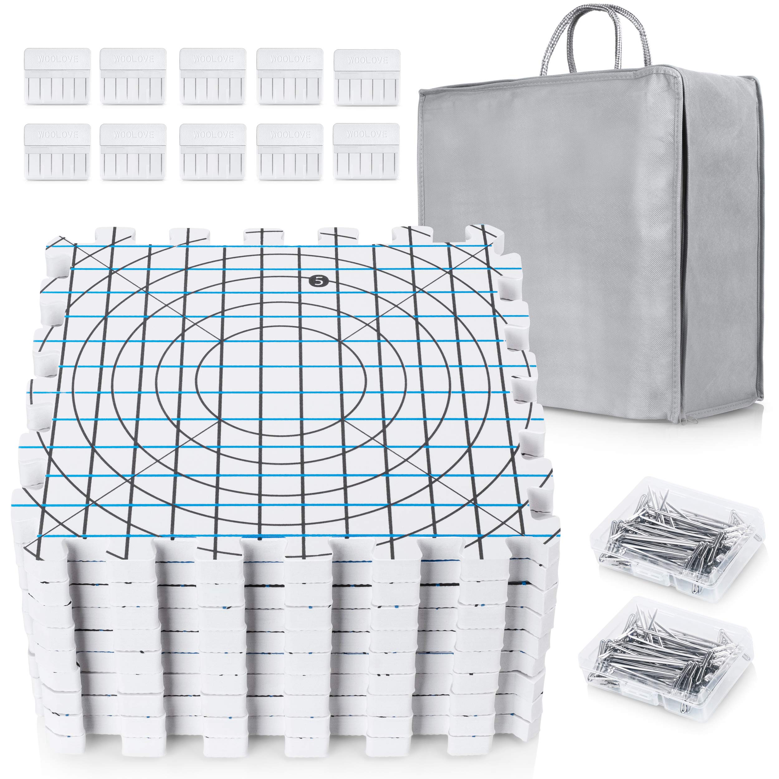 Extra Thick Blocking Mats for Wet and Steam Blocking - Includes Pack of 9, 100 T