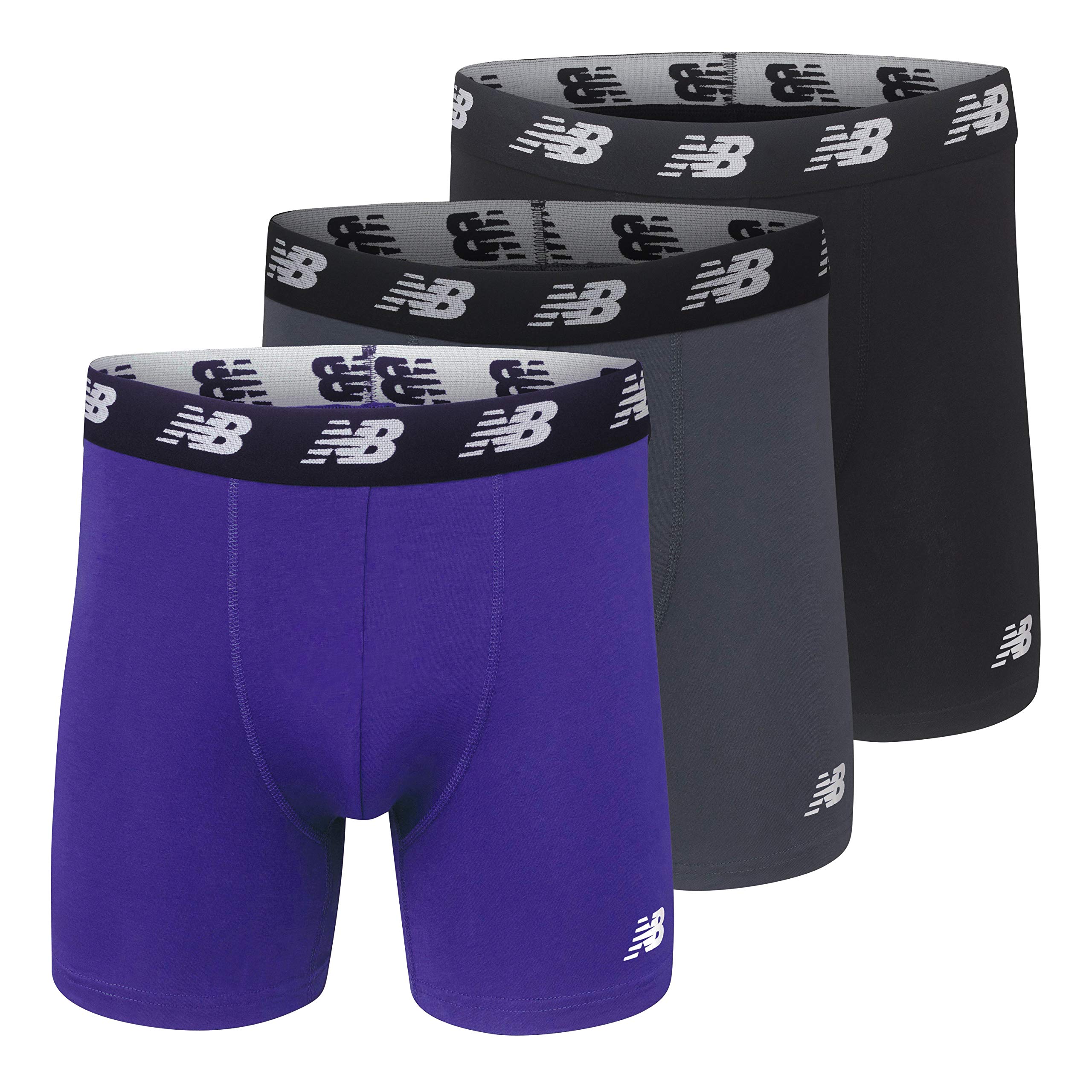 New Balance Men's Cotton Boxer Briefs No Front Open 5"