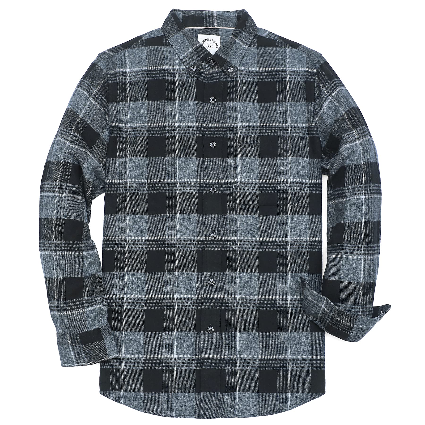 Dubinik® 6 oz Flannel Shirt for Men Cotton Casual Button Down Long Sleeve